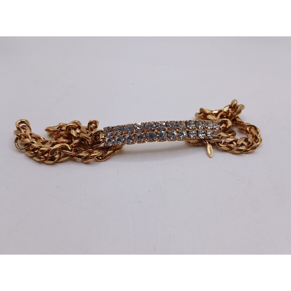 Beautiful 10" Vintage Gold Tone Avon Boot Anklet Cuban Link Bracelet - Picture 4 of 13